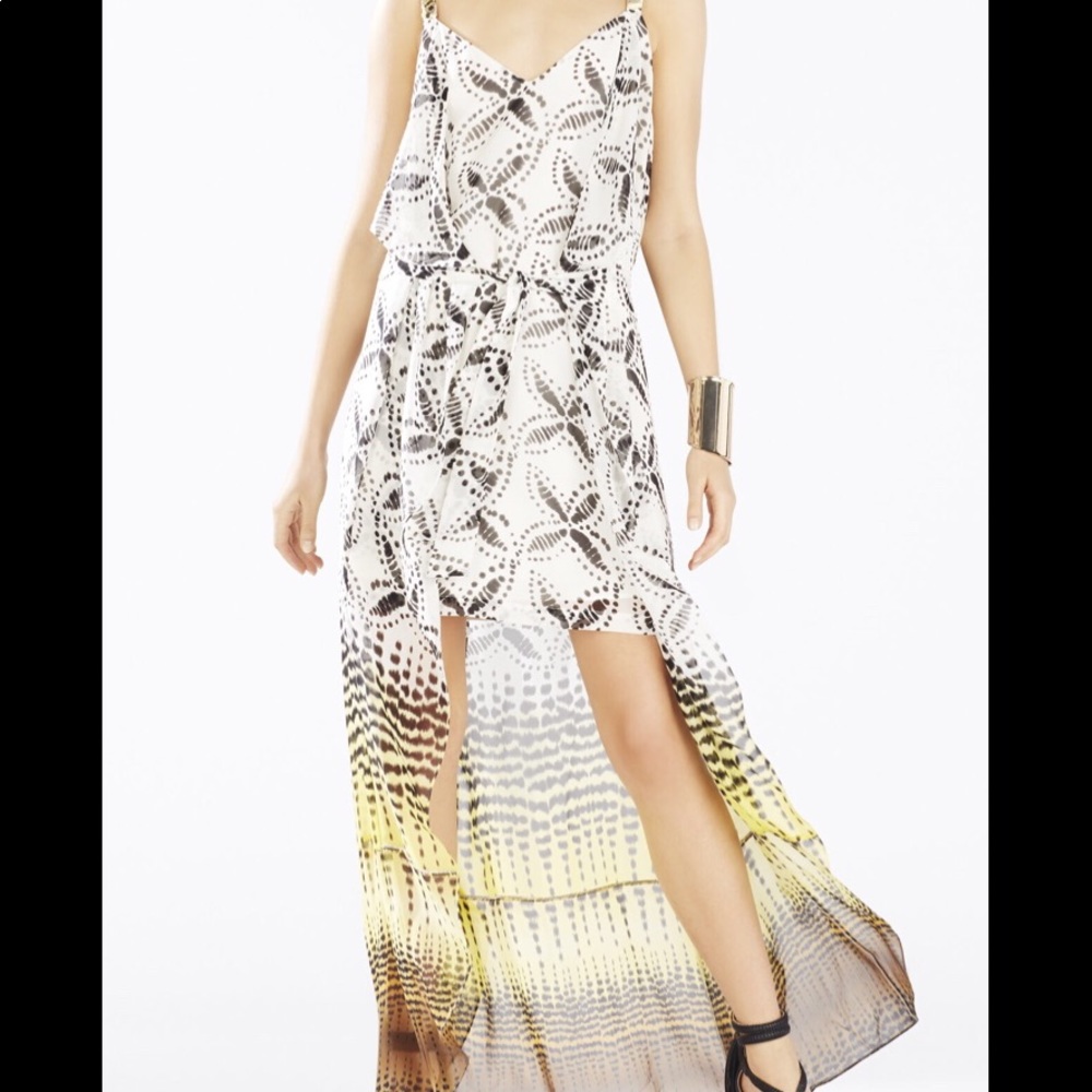 BCBG MazAzria Cascade Ruffle Asymmetrical Dress